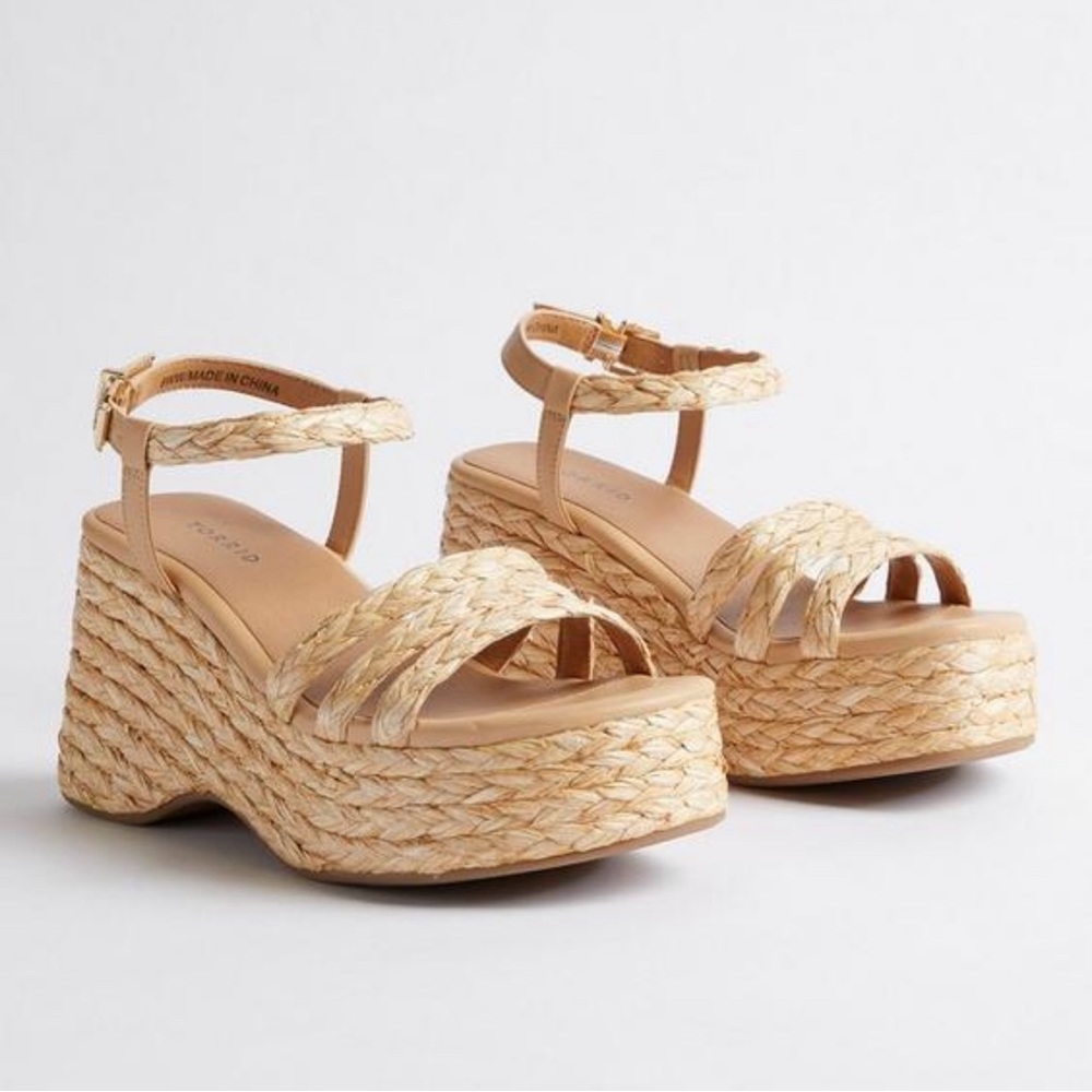Torrid All Over Raffia Platform Wedge (ww)